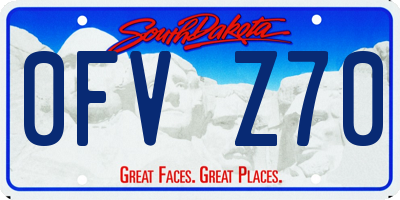 SD license plate 0FVZ70