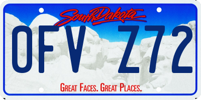 SD license plate 0FVZ72