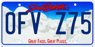 SD license plate 0FVZ75
