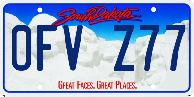 SD license plate 0FVZ77