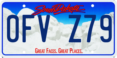 SD license plate 0FVZ79