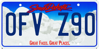 SD license plate 0FVZ90