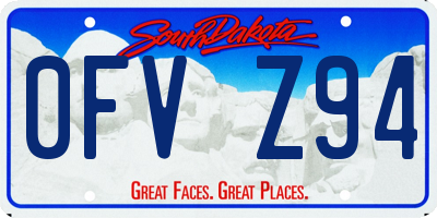 SD license plate 0FVZ94