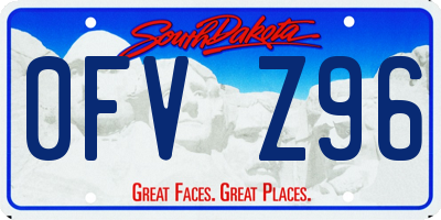 SD license plate 0FVZ96