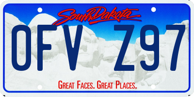 SD license plate 0FVZ97