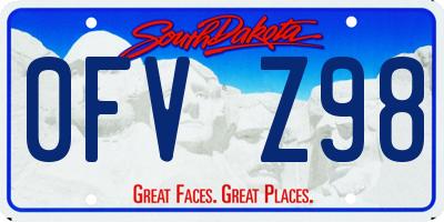 SD license plate 0FVZ98