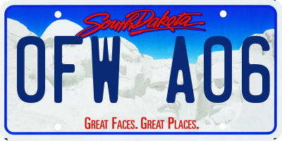 SD license plate 0FWA06
