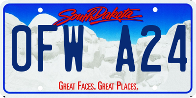 SD license plate 0FWA24