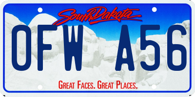 SD license plate 0FWA56