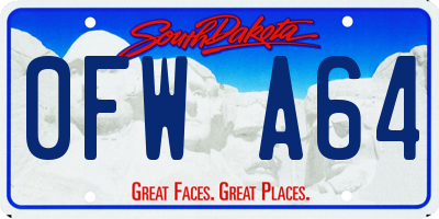 SD license plate 0FWA64