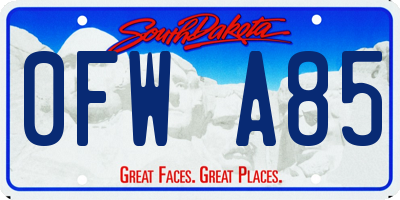 SD license plate 0FWA85