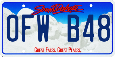 SD license plate 0FWB48