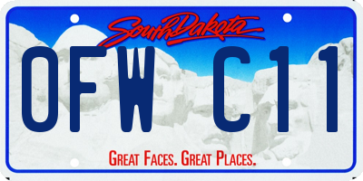 SD license plate 0FWC11
