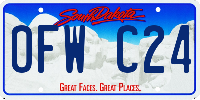 SD license plate 0FWC24
