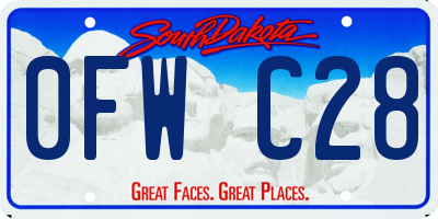 SD license plate 0FWC28