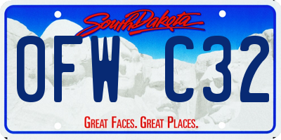 SD license plate 0FWC32