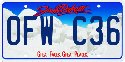 SD license plate 0FWC36