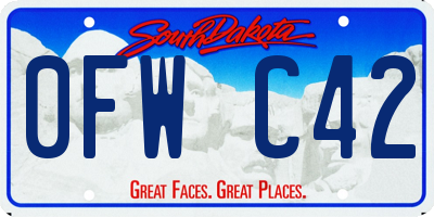 SD license plate 0FWC42