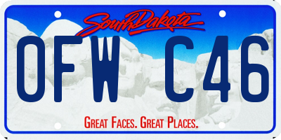 SD license plate 0FWC46