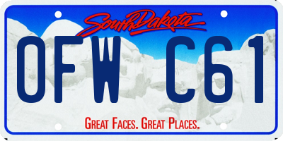 SD license plate 0FWC61