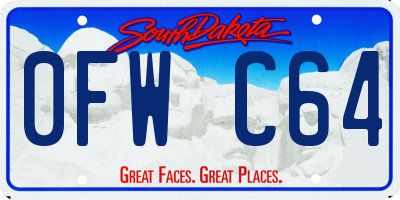 SD license plate 0FWC64