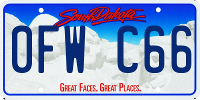 SD license plate 0FWC66