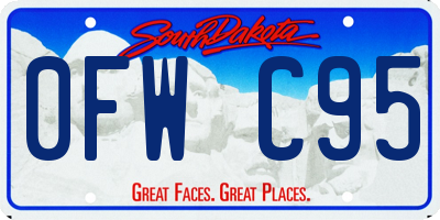 SD license plate 0FWC95