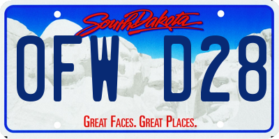 SD license plate 0FWD28