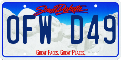 SD license plate 0FWD49