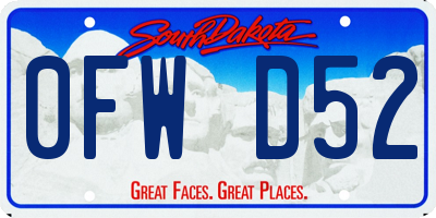 SD license plate 0FWD52