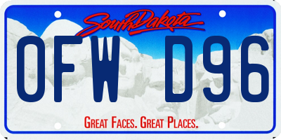 SD license plate 0FWD96