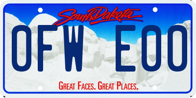 SD license plate 0FWE00