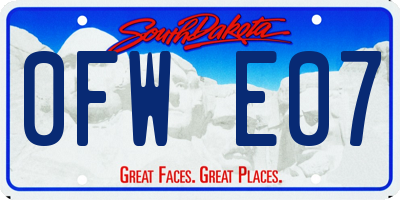 SD license plate 0FWE07