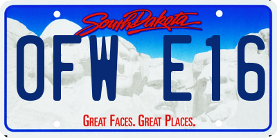 SD license plate 0FWE16
