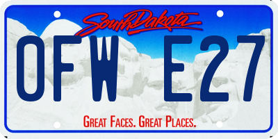 SD license plate 0FWE27