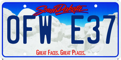 SD license plate 0FWE37