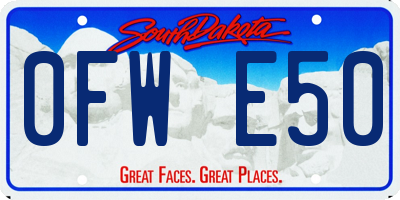 SD license plate 0FWE50