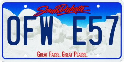 SD license plate 0FWE57