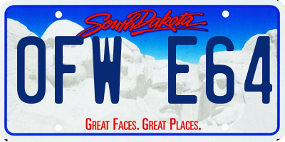 SD license plate 0FWE64
