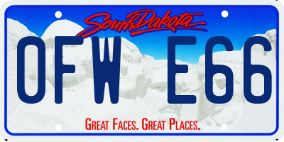 SD license plate 0FWE66