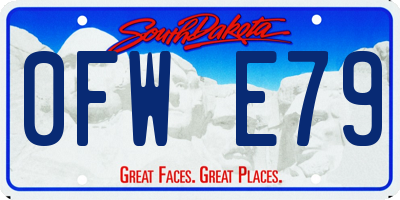 SD license plate 0FWE79