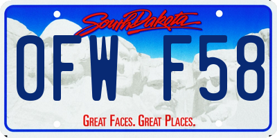 SD license plate 0FWF58