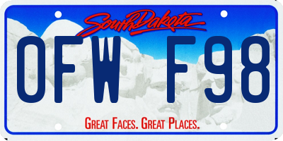 SD license plate 0FWF98