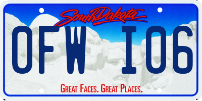 SD license plate 0FWI06