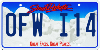 SD license plate 0FWI14