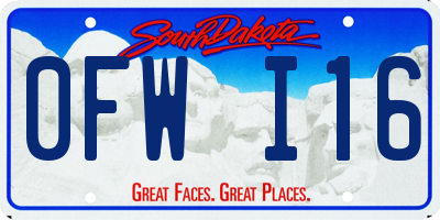 SD license plate 0FWI16