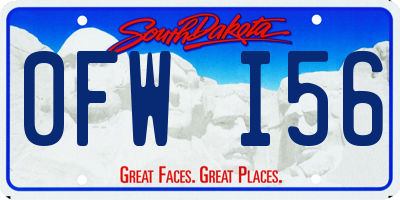 SD license plate 0FWI56