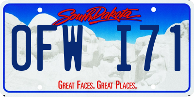 SD license plate 0FWI71