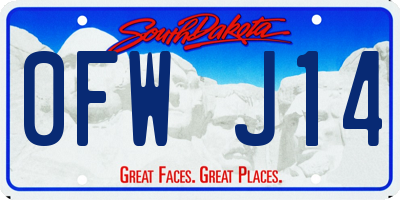 SD license plate 0FWJ14
