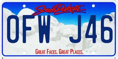 SD license plate 0FWJ46
